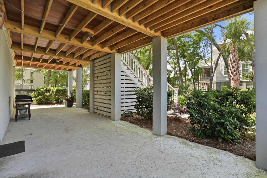 Exterior details and patio area of a home in , Johns Island (Image 23).