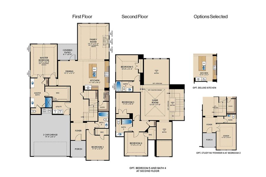 2D floor plan layout of this home in Meadow Run, Melissa, TX (Image 2).