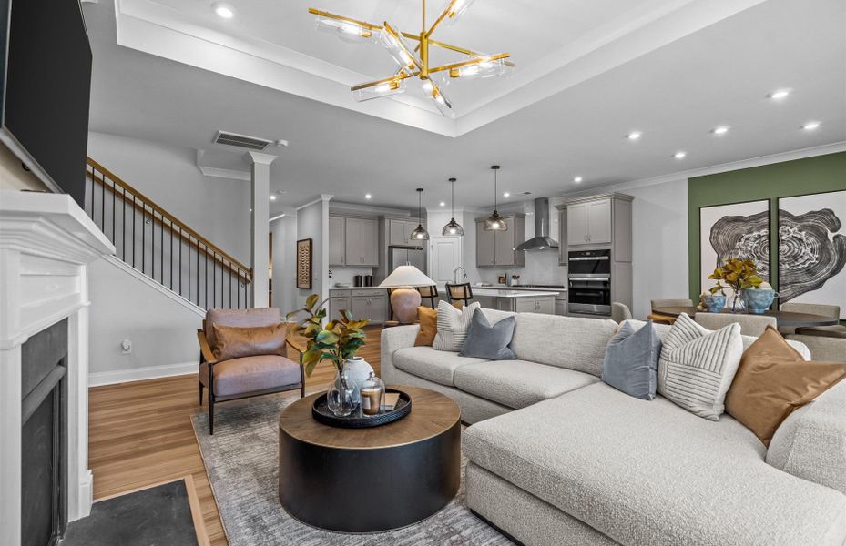 Representative furnished interior of a home built from the Whitestone by Pulte Homes in Bleckley Station, Ball Ground (Image 5).
