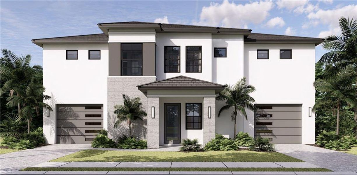 Front exterior of a new home in , Sarasota, FL, highlighting curb appeal (Image 9).