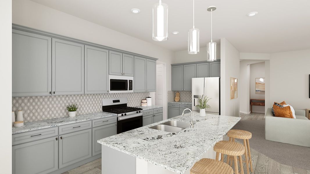 Representative furnished interior of a home built from the Ironwood Plan 40-6 by Tri Pointe Homes in Waterston Central, Gilbert (Image 6).