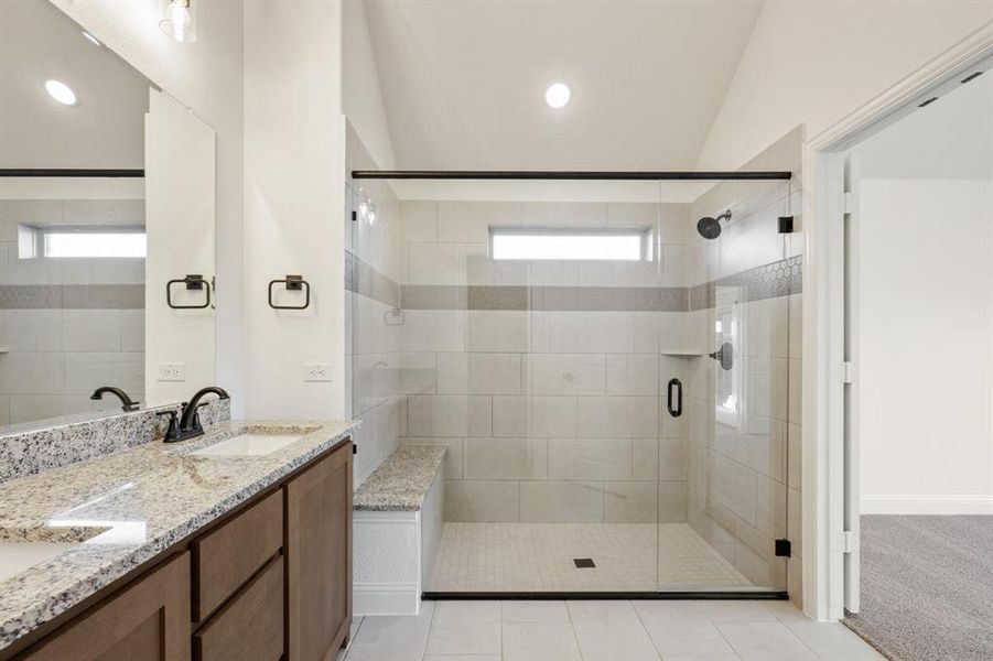 Furnished interior view inside a new home in Stone River Glen 50s, Royse City (Image 8).