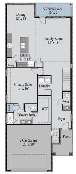 2D floor plan layout of this home in Elevon, Lavon, TX (Image 5).