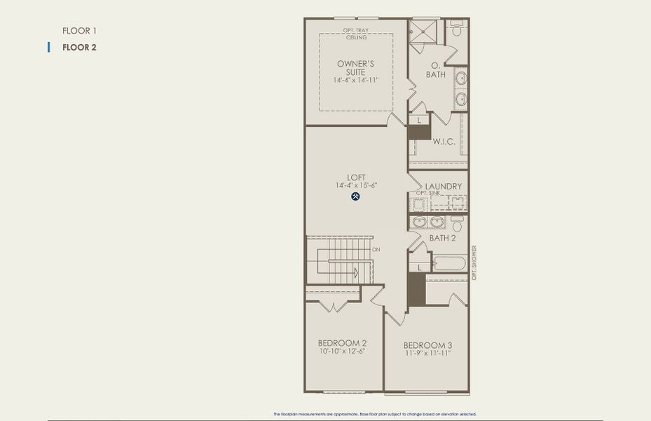 2D floor plan layout for the Asherton by Pulte Homes in Monarch on Main, Round Rock, TX (Image 33).