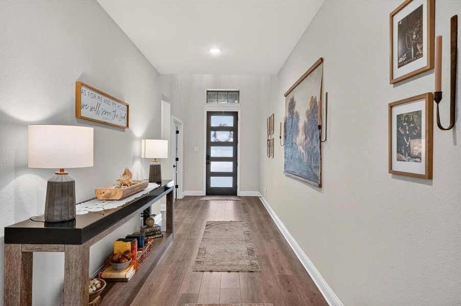 Furnished interior view inside a new home in Oaks of North Grove, Waxahachie (Image 5).