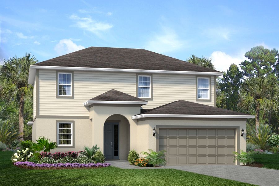 Representative exterior photo of a completed home built from the Pembroke by Park Square Residential in Summerbrooke, Mount Dora, FL (Image 21).