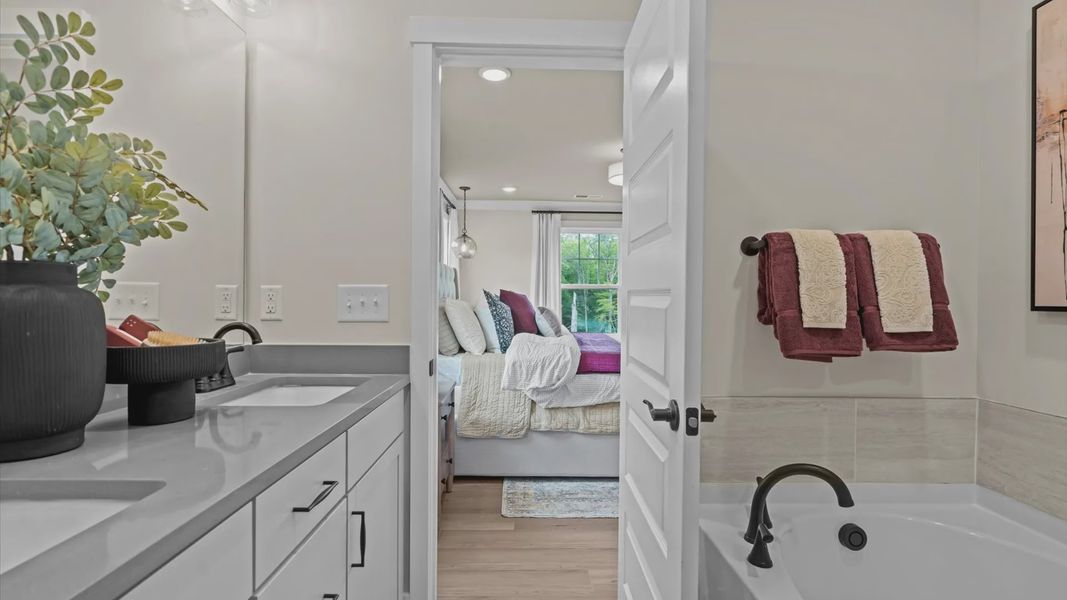 Furnished interior view inside a new home in North First Street Townes, Mebane (Image 21). Furnished interior view inside a new home in North First Street Townes, Mebane (Image 21).