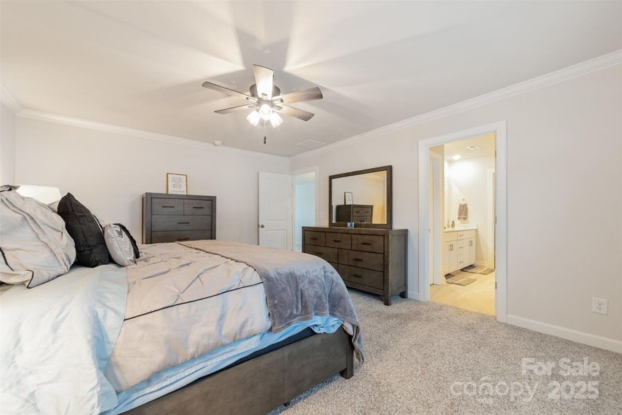 Primary Bedroom with view to the En-Suite Bath Primary Bedroom with view to the En-Suite Bath