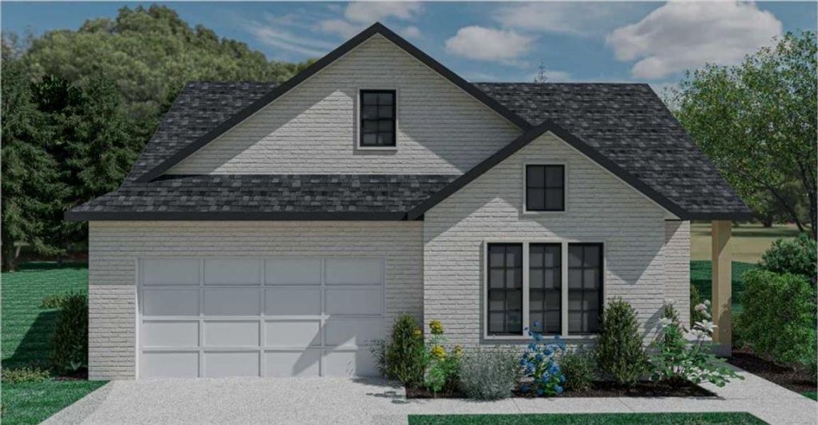 Front exterior of a new home in , Covington, GA, highlighting curb appeal (Image 2). Front exterior of a new home in , Covington, GA, highlighting curb appeal (Image 2).