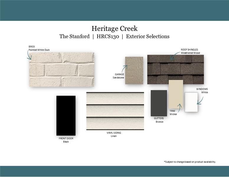 Sample of building materials used in homes in Heritage Creek, Nashville (Image 41).