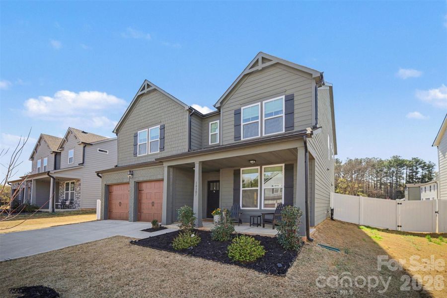 Front exterior of a new home in Enclave at Caldwell, Charlotte, NC, highlighting curb appeal (Image 26).