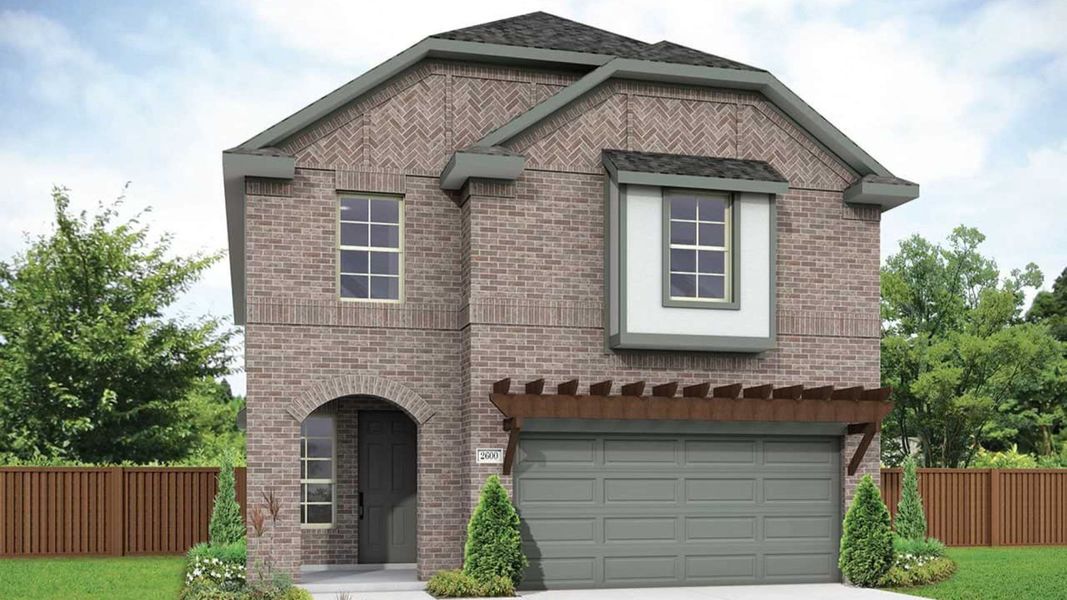 Representative exterior photo of a completed home built from the Benchmark by DRB Homes in Westridge Journey, McKinney, TX (Image 5).