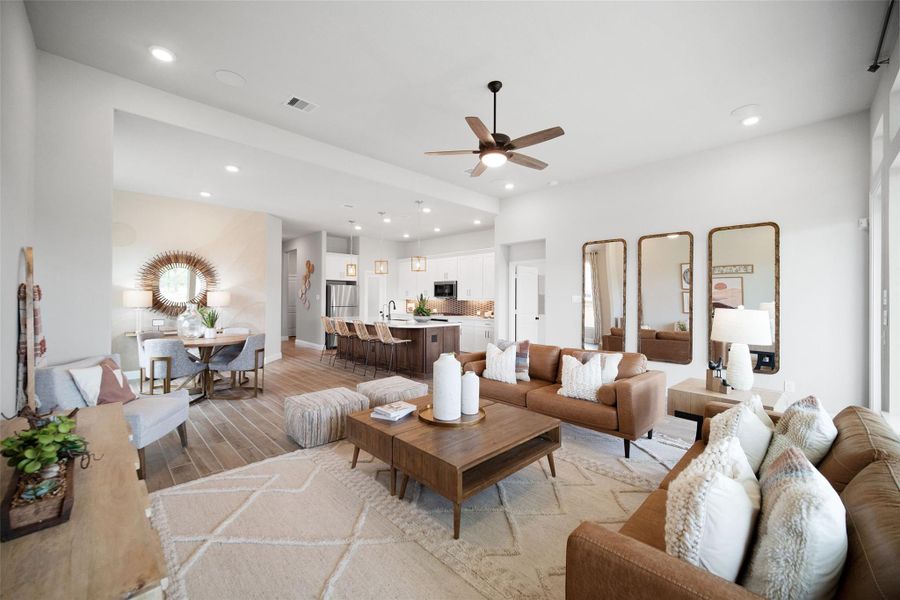 Furnished interior view inside a new home in Elyson: Elyson Duets, Katy (Image 7).