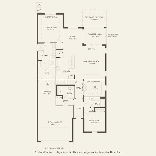 2D floor plan layout for the Mystique Grand by Del Webb in Del Webb Lakehaven, Clermont, FL (Image 3).