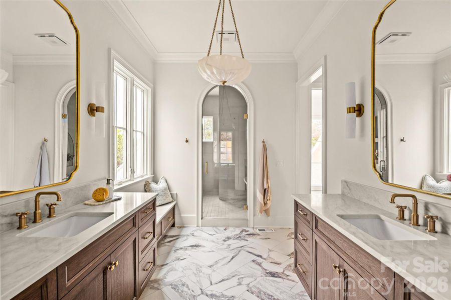 Furnished interior view inside a new home in , Charlotte (Image 39).