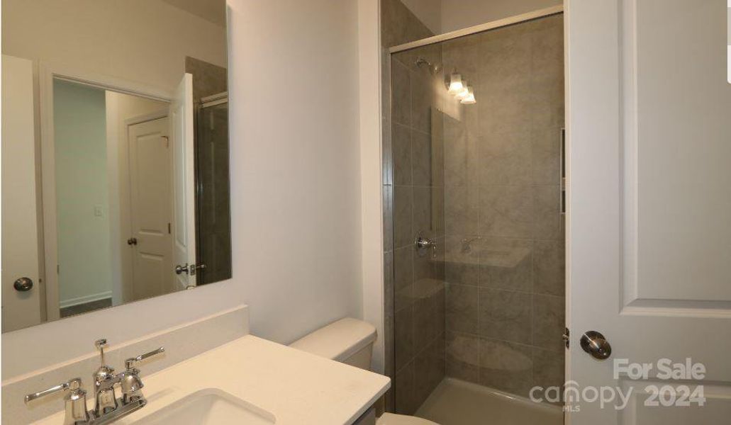 Downstairs Bath with tiled walk in shower