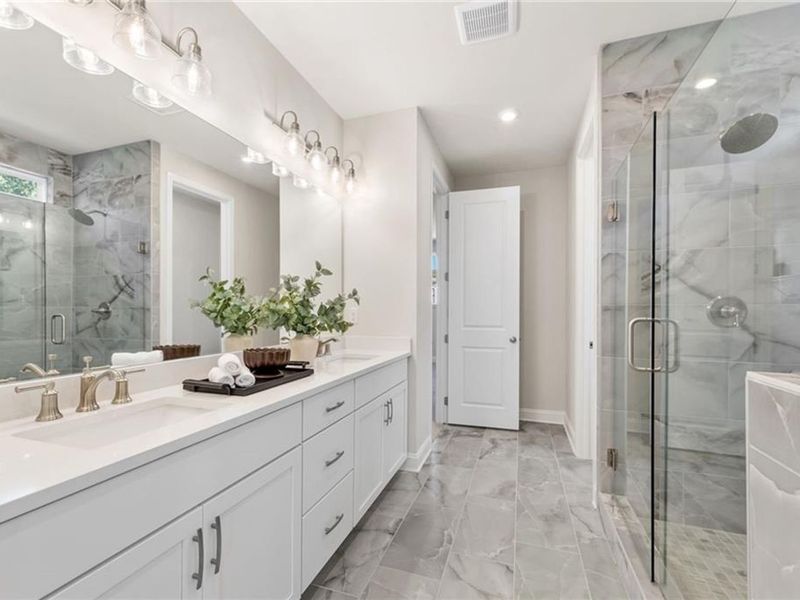 Furnished interior view inside a new home in Melody Lakeside Estates, Buford (Image 14).
