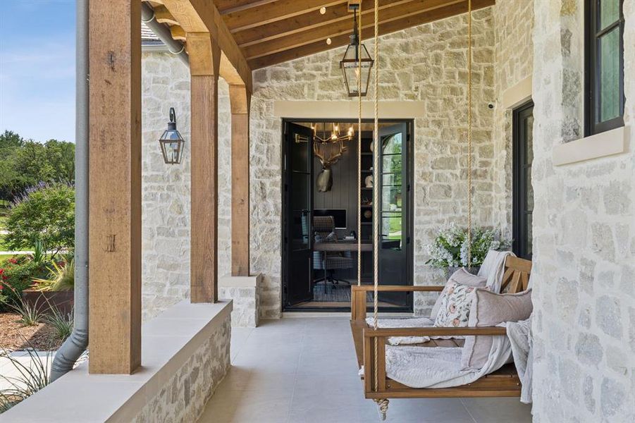 Exterior details and patio area of a home in , Southlake (Image 25).