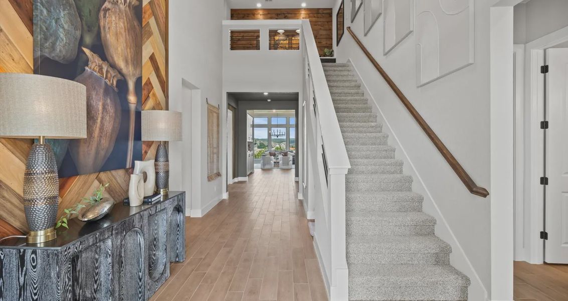 Representative furnished interior of a home built from the Maverick by Chesmar Homes in Sunfield, Buda (Image 3).