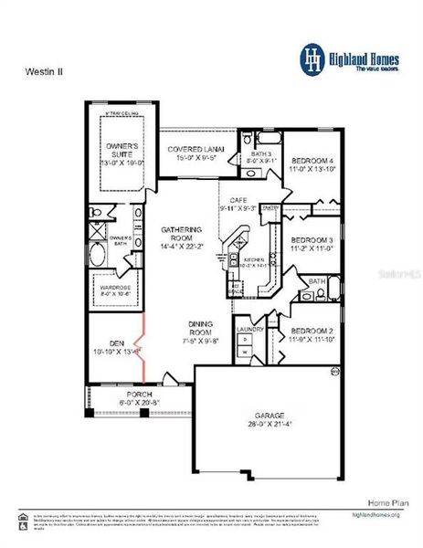 2D floor plan layout of this home in Cypress Ridge Ranch, Wimauma, FL (Image 2).