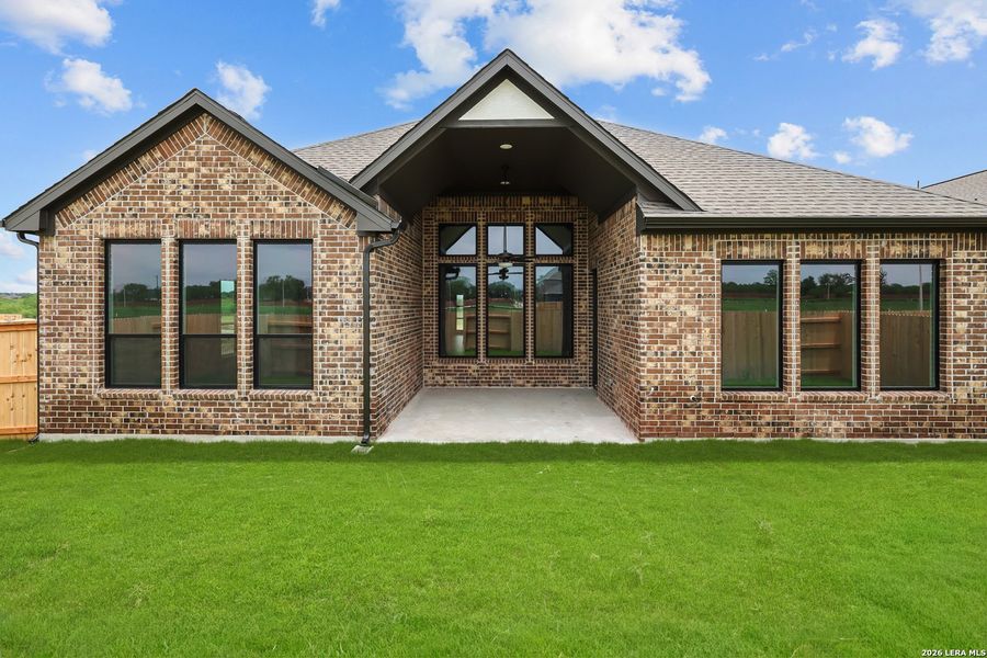 Exterior details and patio area of a home in Buffalo Crossing, Cibolo (Image 30).