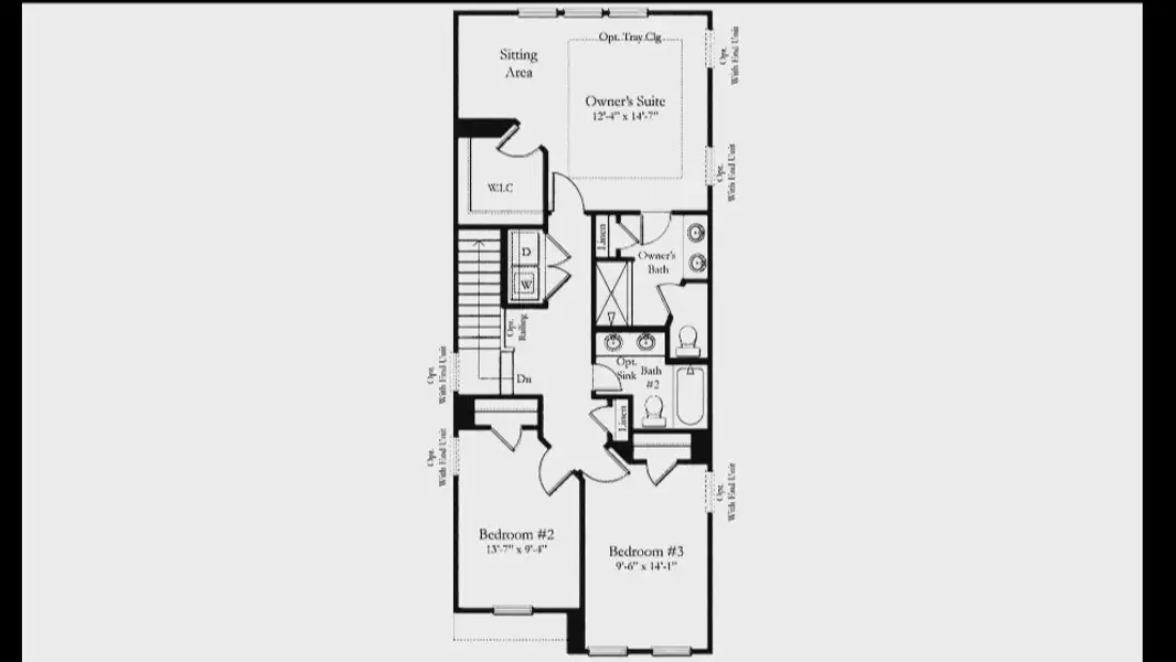 2D floor plan layout of this home in Sidney Creek Townhomes, Zebulon, NC (Image 3).