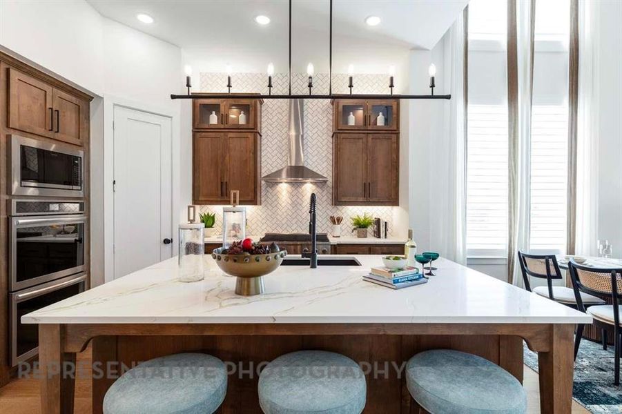 Furnished interior view inside a new home in Star Trail, Prosper (Image 23).