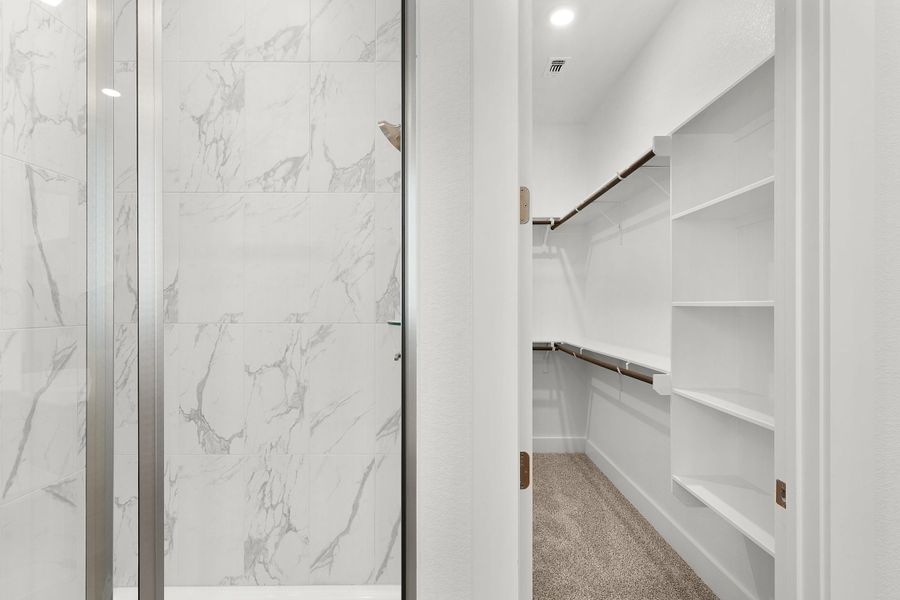 Furnished interior view inside a new home in Lariat, Liberty Hill (Image 39). Furnished interior view inside a new home in Lariat, Liberty Hill (Image 39).