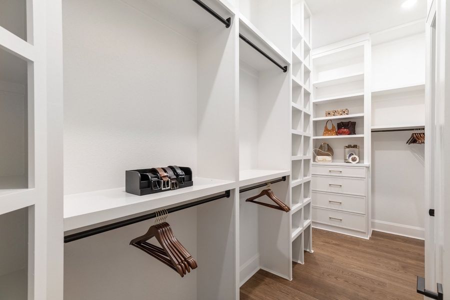 Representative Primary Closet - some options shown Representative Primary Closet - some options shown