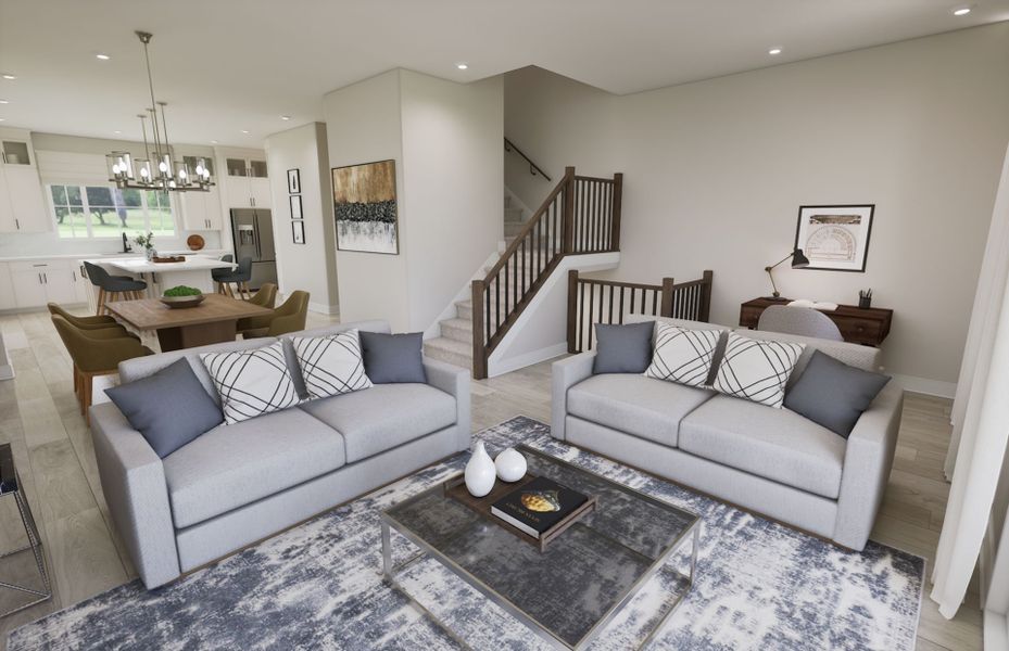 Representative furnished interior of a home built from the Marlow by Pulte Homes in The Domaine at SoSo, West Palm Beach (Image 5).