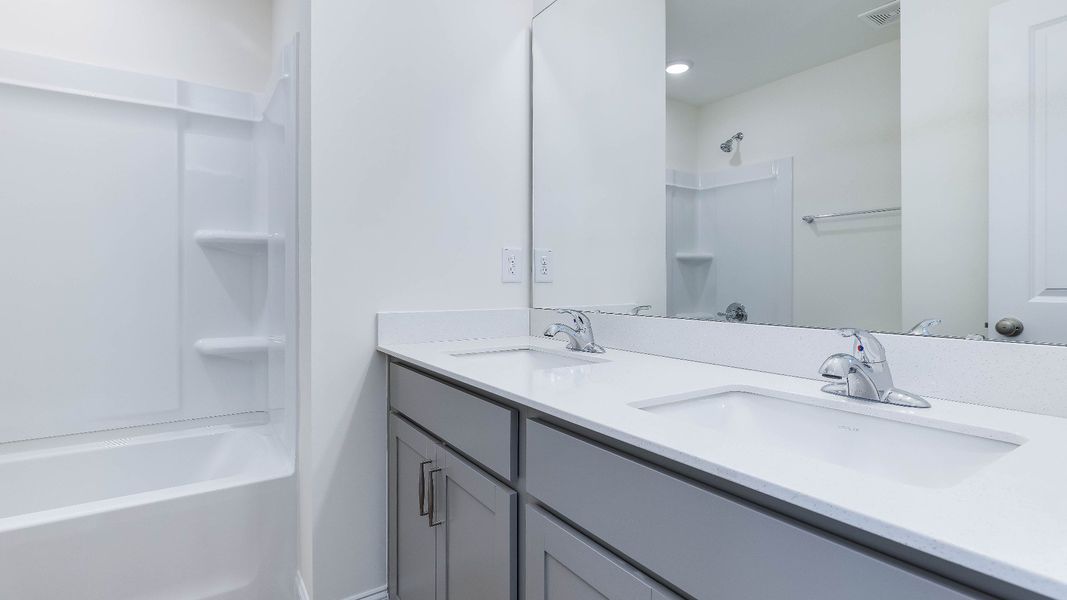 Furnished interior view inside a new home in Battle Bridge, Raleigh (Image 33).