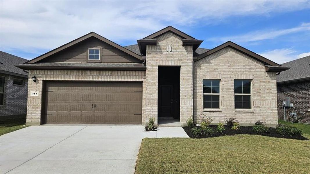 Front Elevation-D.R. Horton's Natchez Floorplan Elevation-C- All Home and community information, including pricing, included features, terms, availability and amenities, are subject to change at any time without notice or obligation. All Drawings, pictures, photographs, video, square footages, floor plans, elevations, features, colors and sizes are approximate for illustration purposes only and will vary from the homes as built.