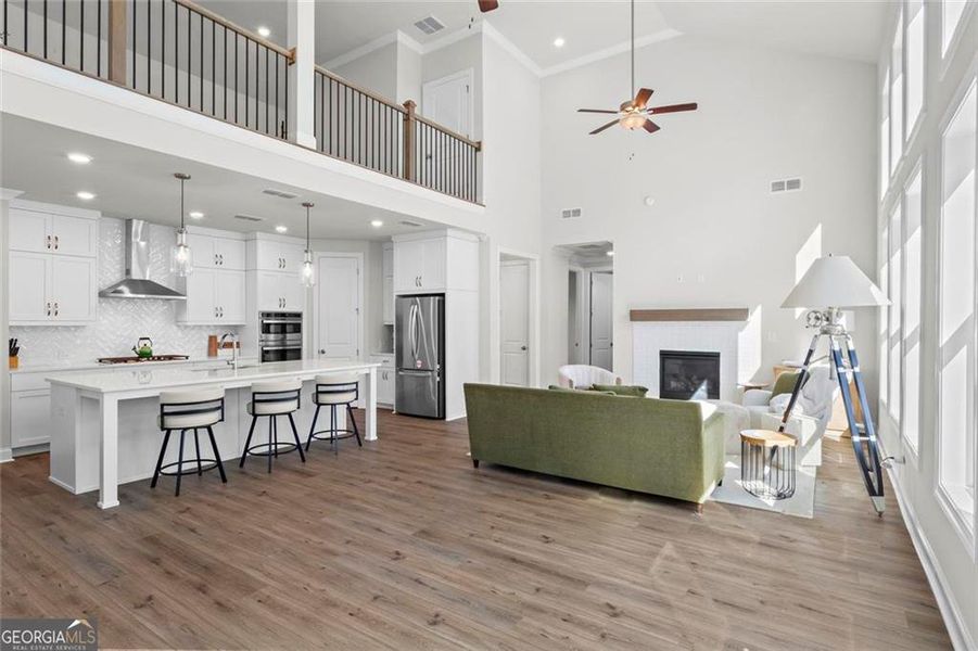 Furnished interior view inside a new home in Promenade at Sawnee Village, Cumming (Image 3).