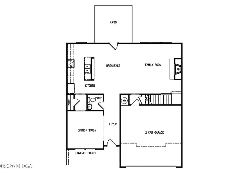 2D floor plan layout of this home in Langston Place, Perry, GA (Image 2). 2D floor plan layout of this home in Langston Place, Perry, GA (Image 2).