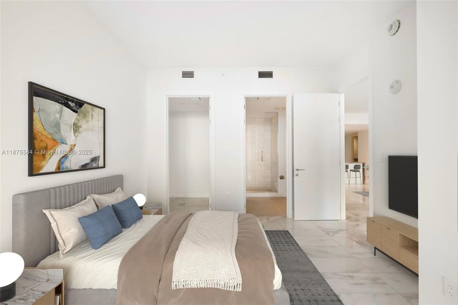 Furnished interior view inside a new home in , Miami (Image 10).