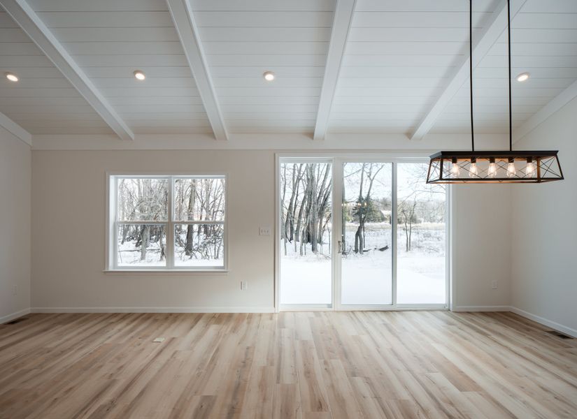 Representative unfurnished interior of a home built from the Harrison by Keystone Custom Homes in Preserve at Mayes Meadow, Cornelius (Image 12).