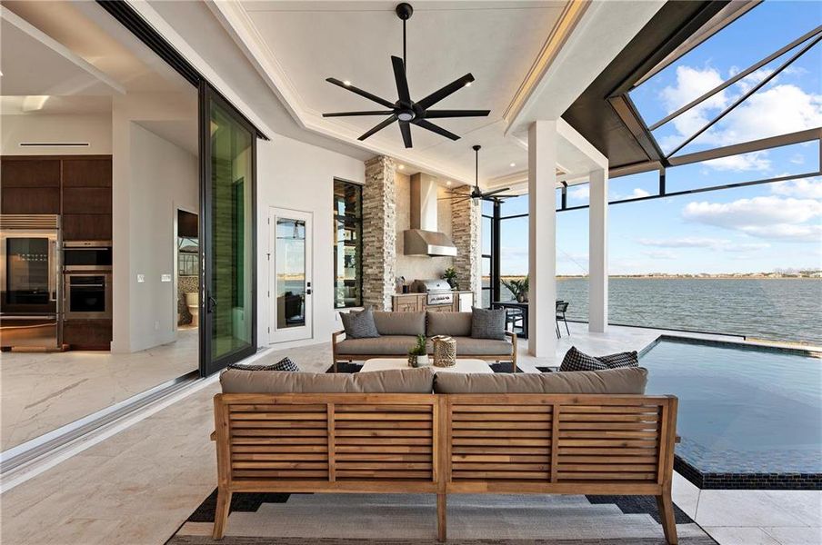 Exterior details and patio area of a home in Shellstone at Waterside, Sarasota (Image 21).
