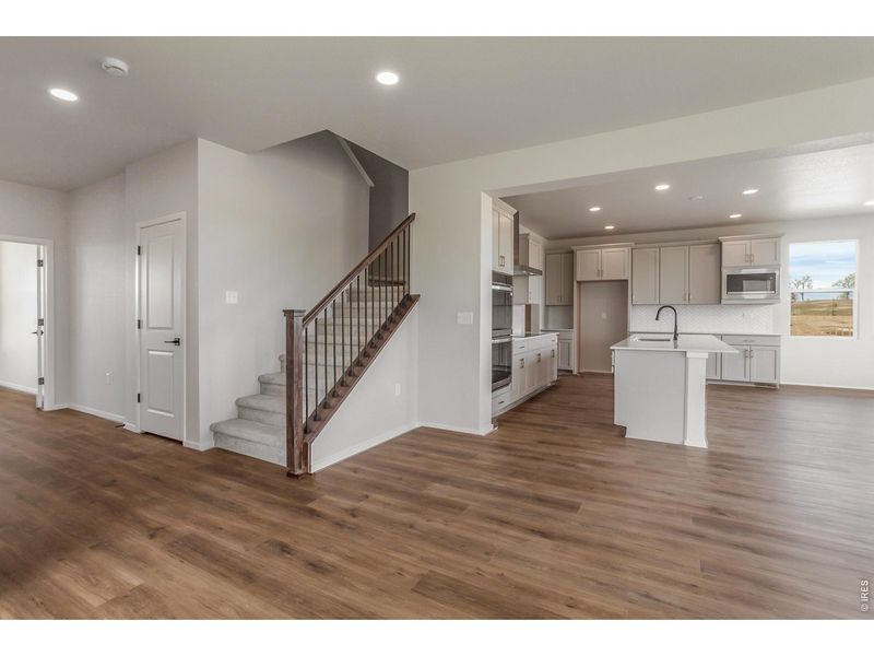 Furnished interior view inside a new home in Prairie Song Story Collection - Single Family Homes, Windsor (Image 14).