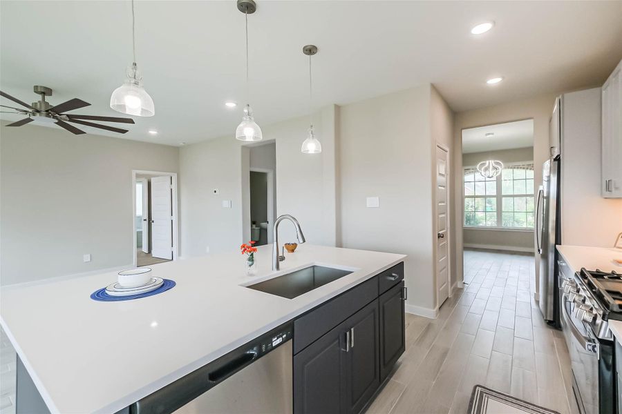 Furnished interior view inside a new home in , Fresno (Image 8).