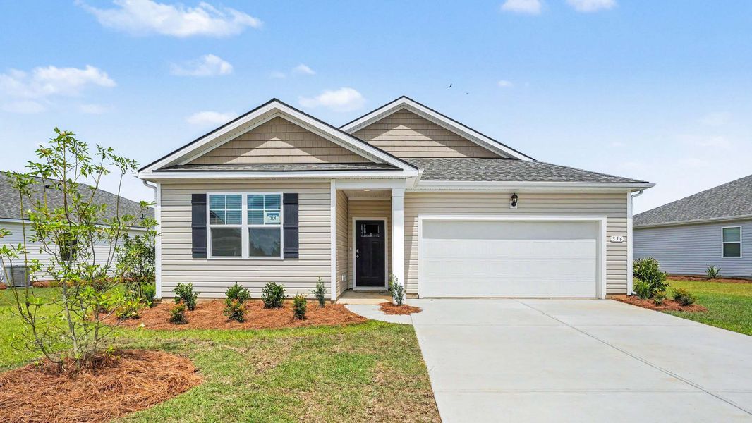 Representative exterior photo of a completed home built from the Lakeside by D.R. Horton in Eden Springs, Longs, SC (Image 14). Representative exterior photo of a completed home built from the Lakeside by D.R. Horton in Eden Springs, Longs, SC (Image 14).