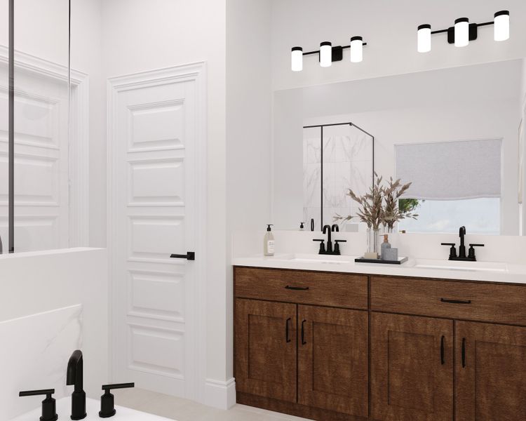 Representative furnished interior of a home built from the Petunia by Beazer Homes in Saratoga, Aubrey (Image 5).