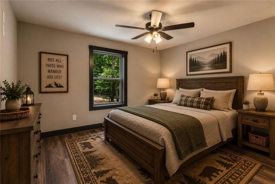 Furnished interior view inside a new home in , Ellijay (Image 34).