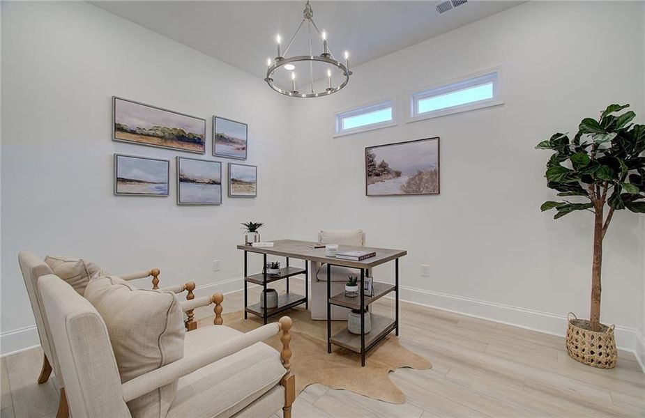 Furnished interior view inside a new home in Courtyards at Traditions, Cumming (Image 33).