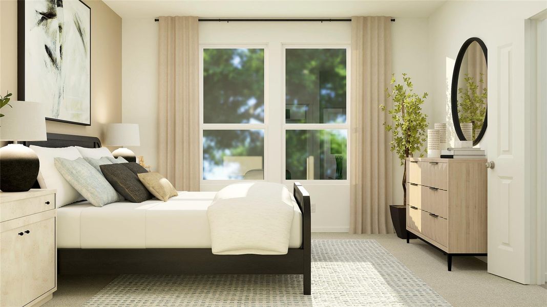 Furnished interior view inside a new home in Meadowlark Preserve, Pflugerville (Image 24).