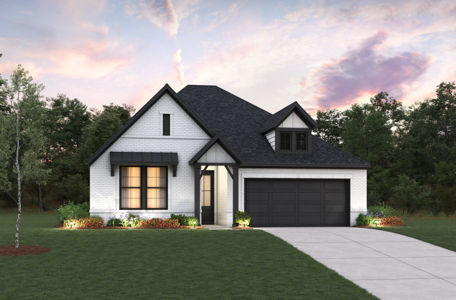 Representative exterior photo of a completed home built from the Palmetto by Beazer Homes in Bridgeland: Heritage Collection, Cypress, TX (Image 5).