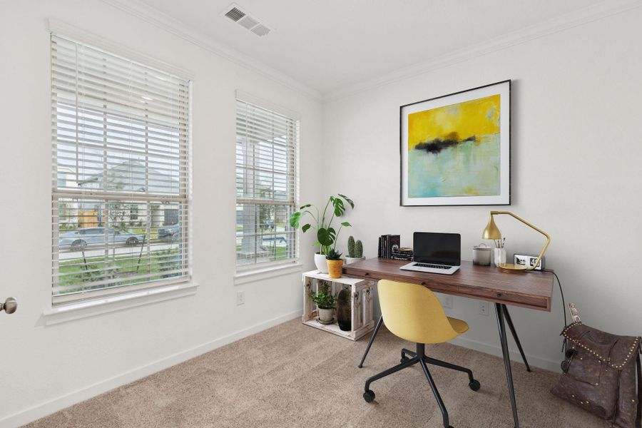 Furnished interior view inside a new home in Mavera, Conroe (Image 12).