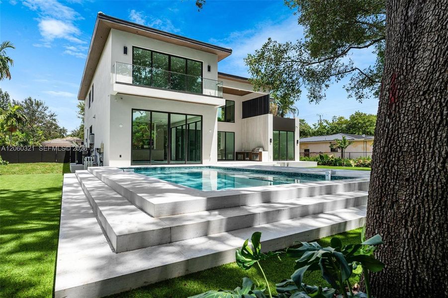 Exterior details and patio area of a home in , Miami Shores (Image 47). Exterior details and patio area of a home in , Miami Shores (Image 47).