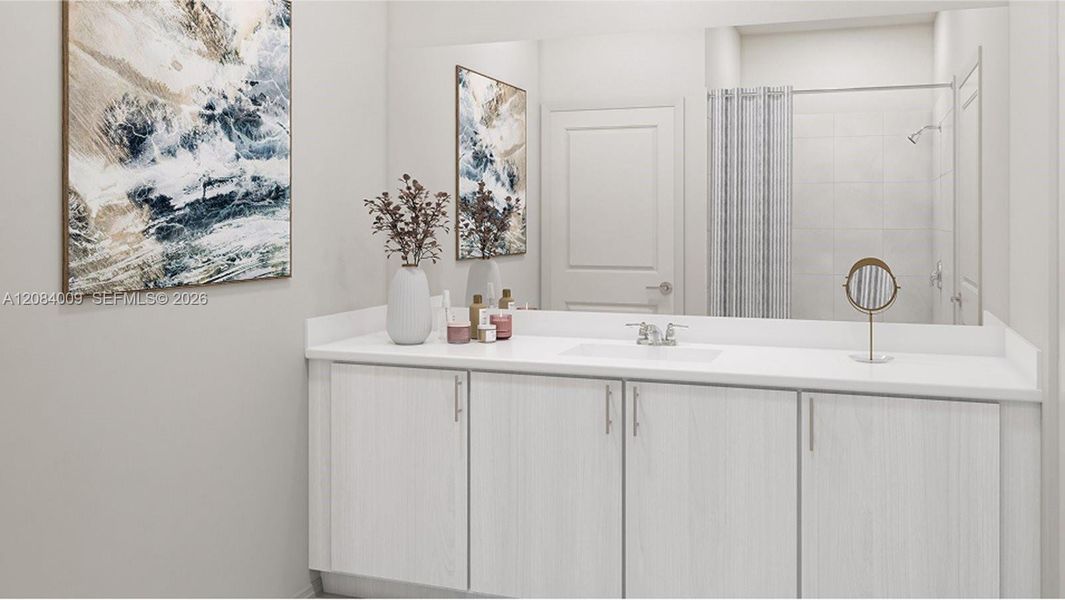 Furnished interior view inside a new home in Solstice, Miami (Image 3).