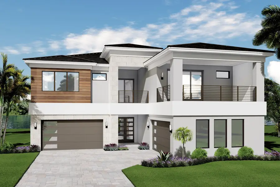 Representative exterior photo of a completed home built from the Maldives by GL Homes in Lotus Edge, Boca Raton, FL (Image 14).