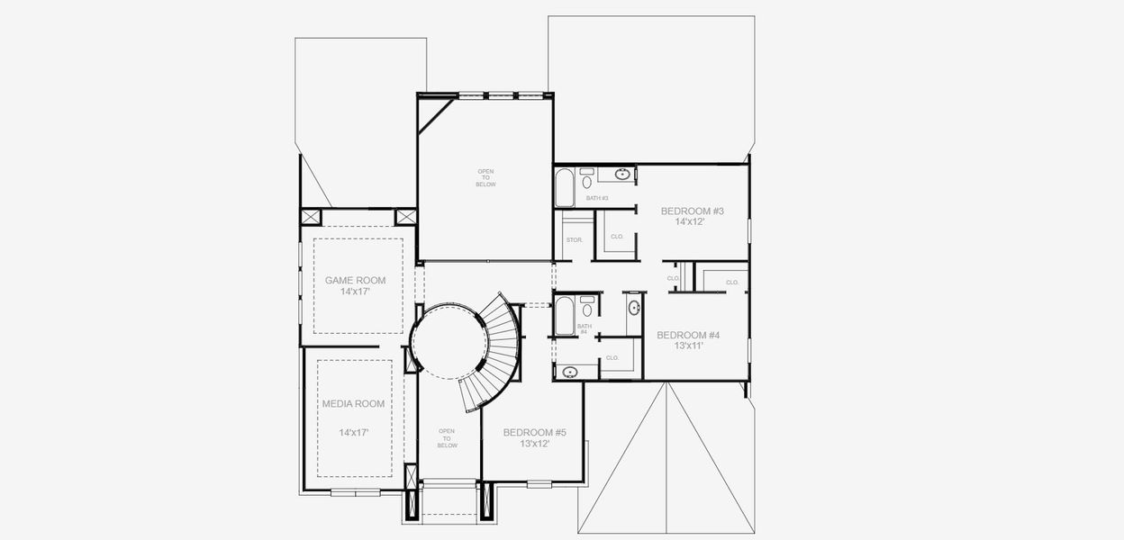 2D floor plan layout of this home in Legacy Prairie at Katy Court, Katy, TX (Image 4).